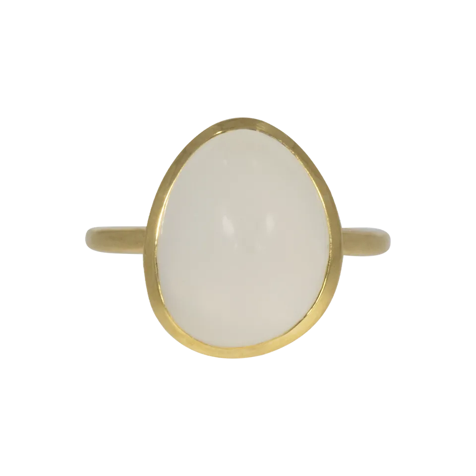 Juvelan London Statementring Mondstein Silber Cabochon