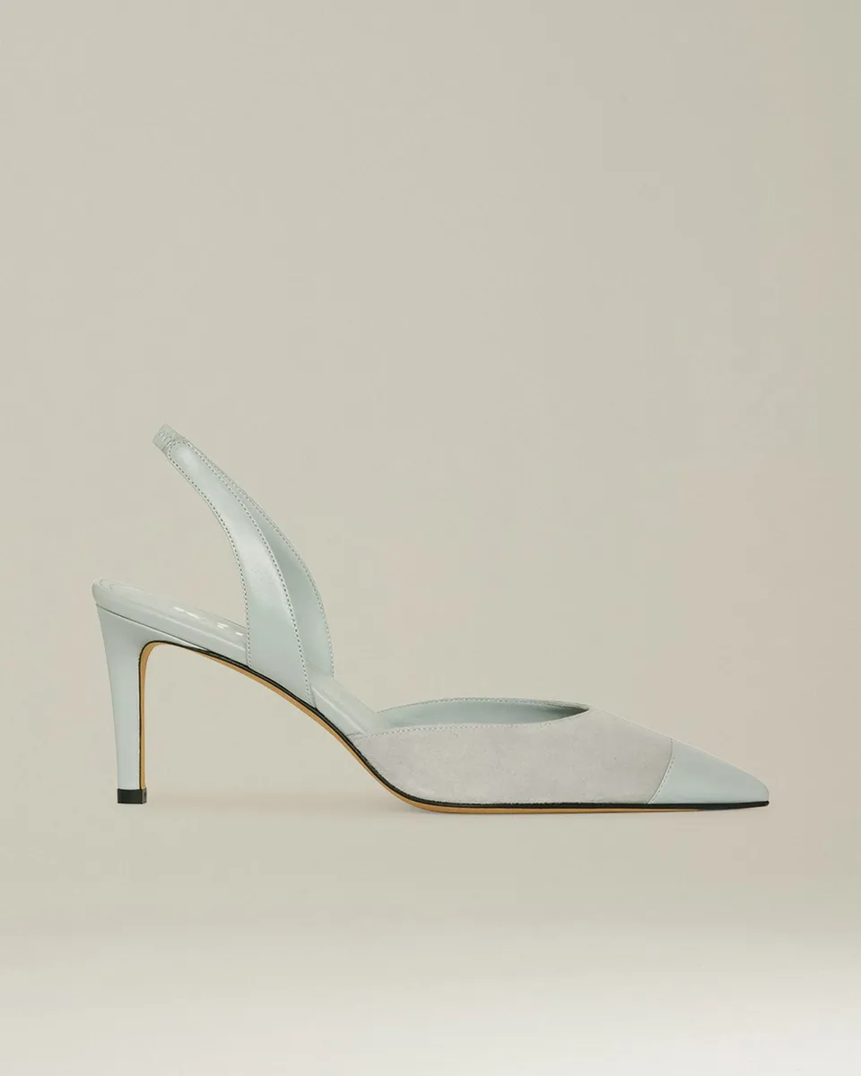 Kiton Shoes Slingback Pumps Wildleder 7 cm