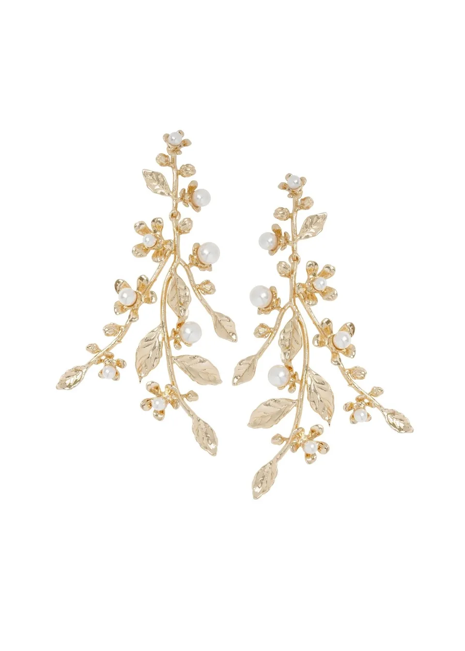 Elizabeth Bower Athena Pearl Cascade Ohrringe Rhodium Perlen