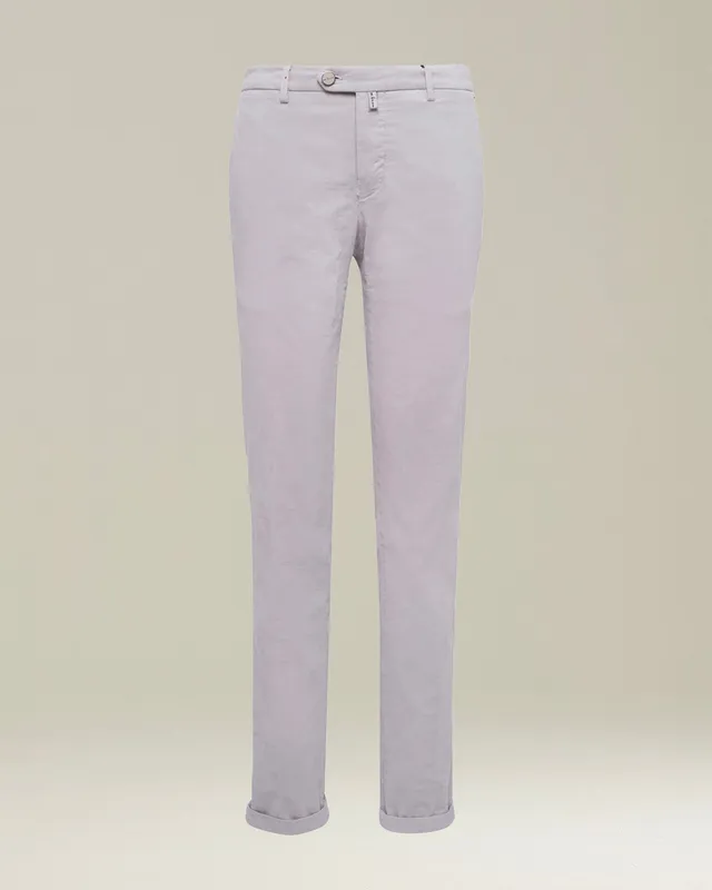 Kiton Hose Baumwolle grau Slim Stretch Gr.30-42