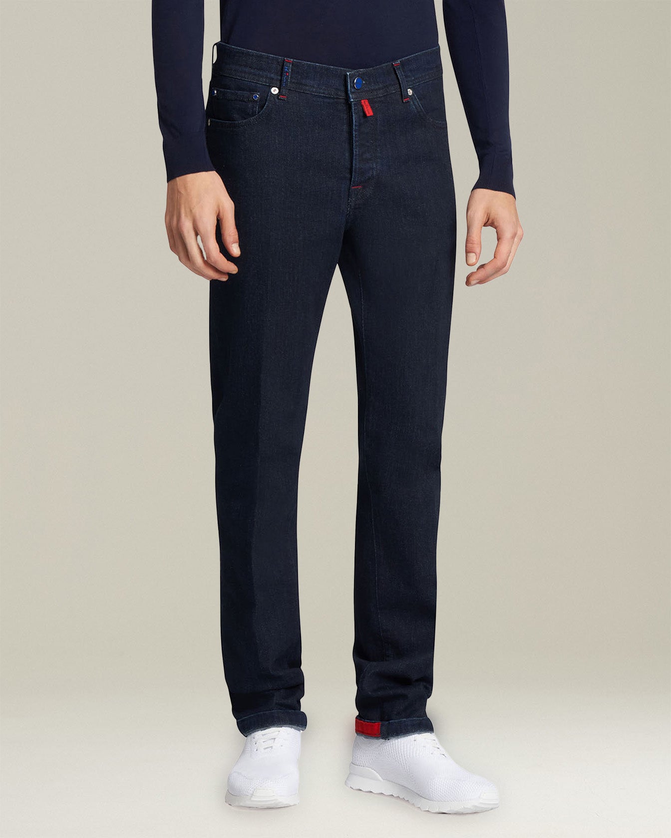 Kiton Cotton Ultra-Slim Hose Gr.34 Denim Stretch