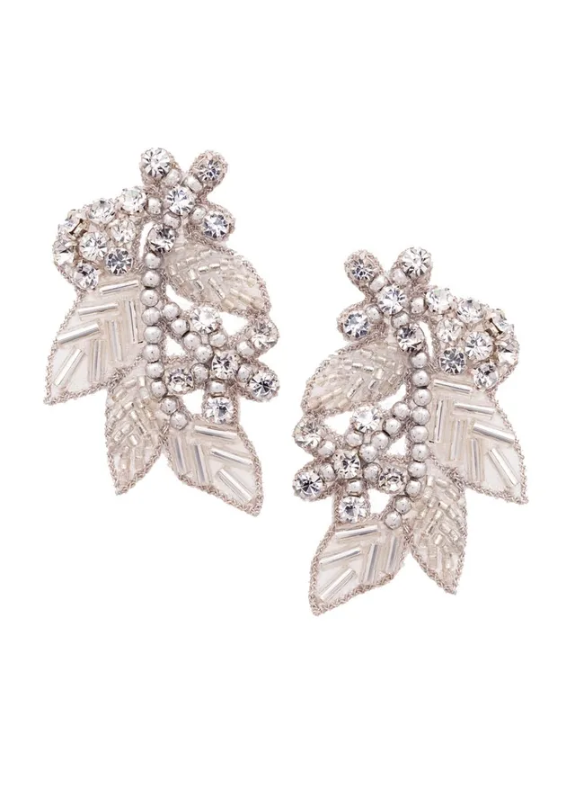 Elizabeth Bower Rosa Floral Ohrstecker Crystal Stickperlen