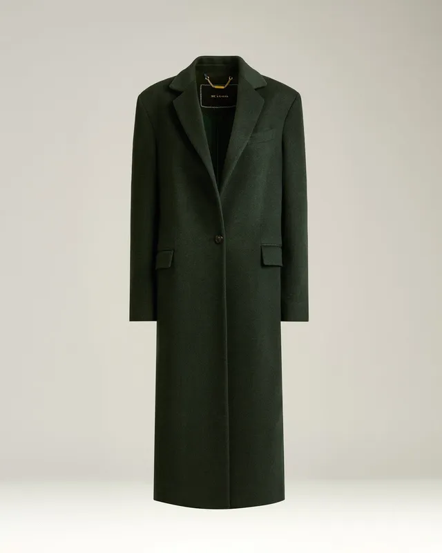 Kiton Outerwear Kaschmirmantel Dunkelgrün 100% Kaschmir