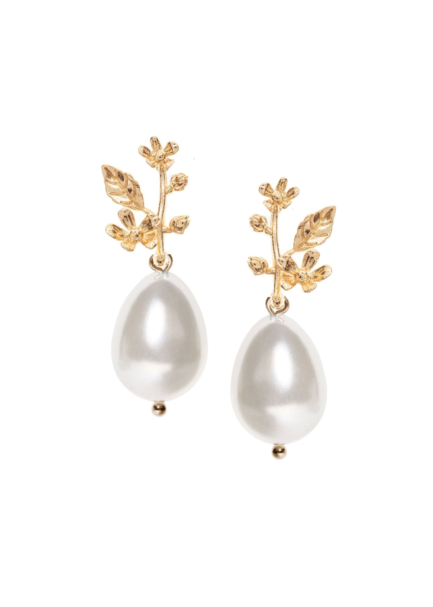 Elizabeth Bower Athena Hängeohrringe Gold Perle