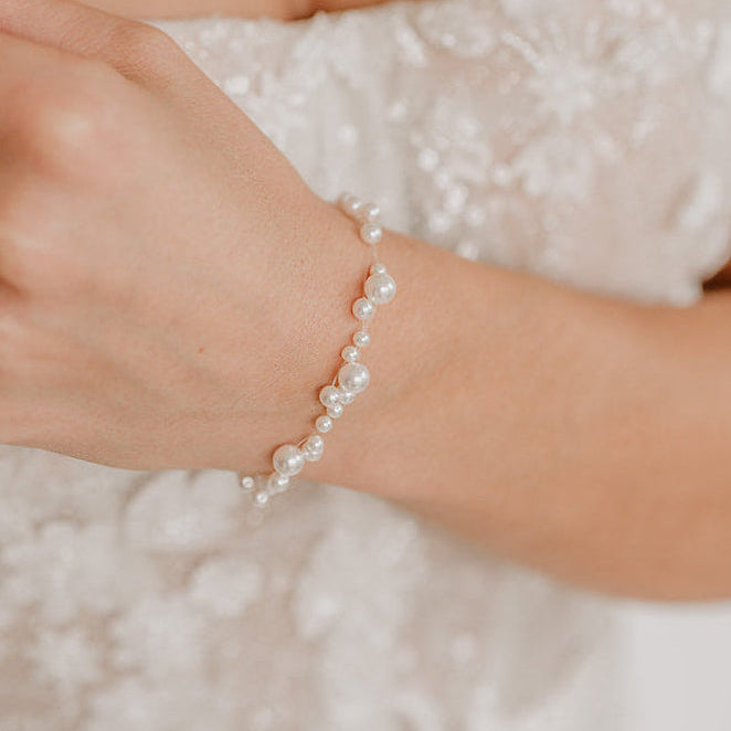 Perlenbräute Jasmin Armband Gold 16-19 cm Perlen
