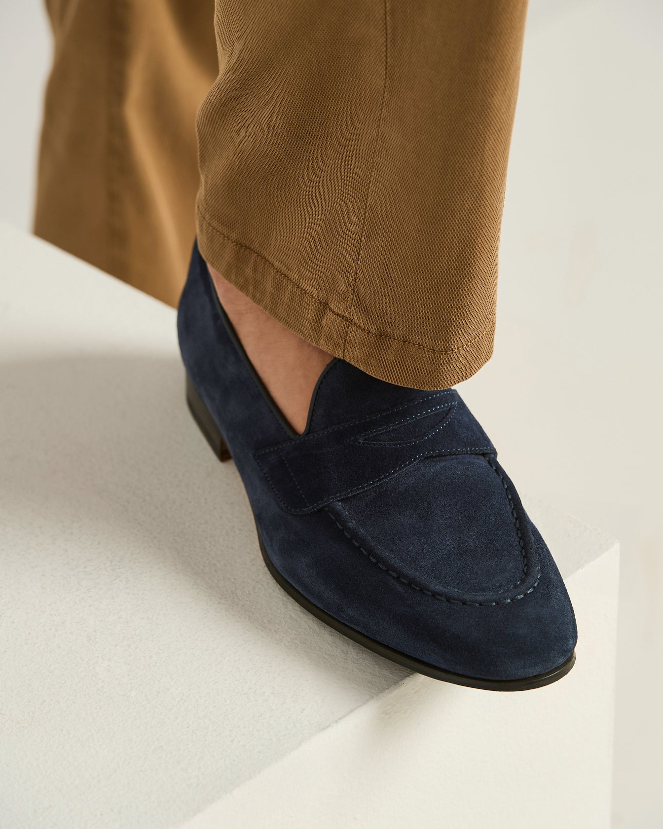 Kiton Loafers Wildleder Ocean Blue Größe 43
