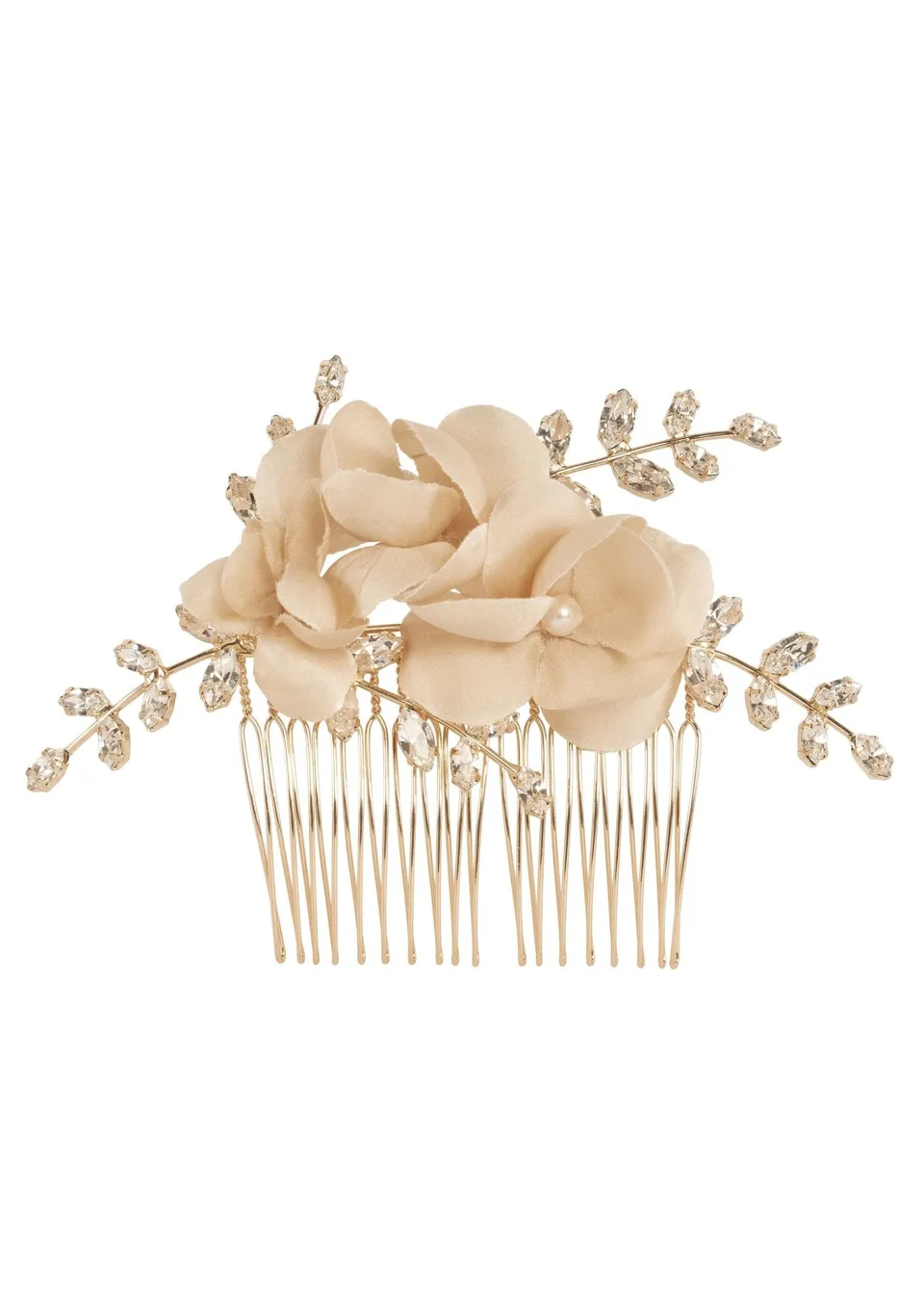 Elizabeth Bower Artemis Organna Haarkamm Rhodium Ivory
