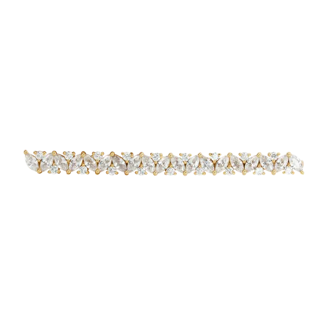 Juvelan Maid of Honour Haarclip mit Kristallen Silber 7 cm