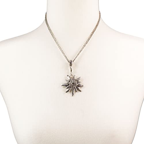Alpenflüstern DAHEIM Trachtenkette Strass-Edelweiß Dirndlkette