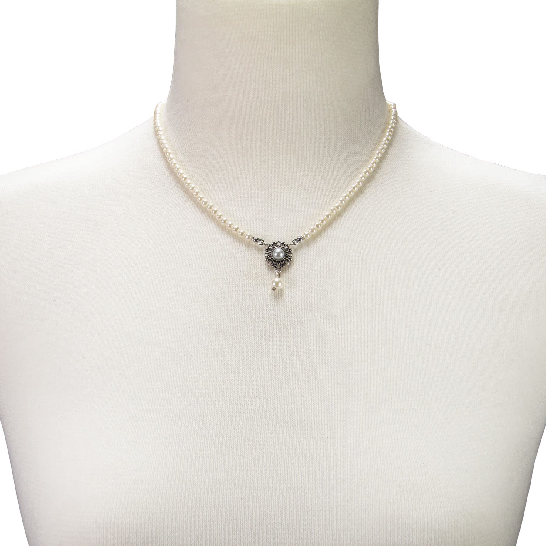 Alpenflüstern Helena DHK318 Dirndlkette creme-weiß Perlen