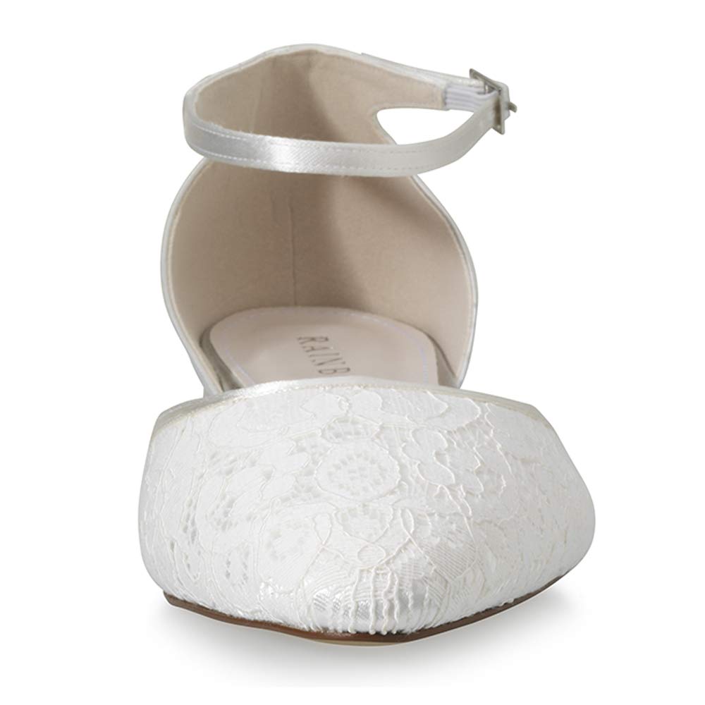Rainbow Club Embellished Fizz Pumps Ivory Satin Spitze