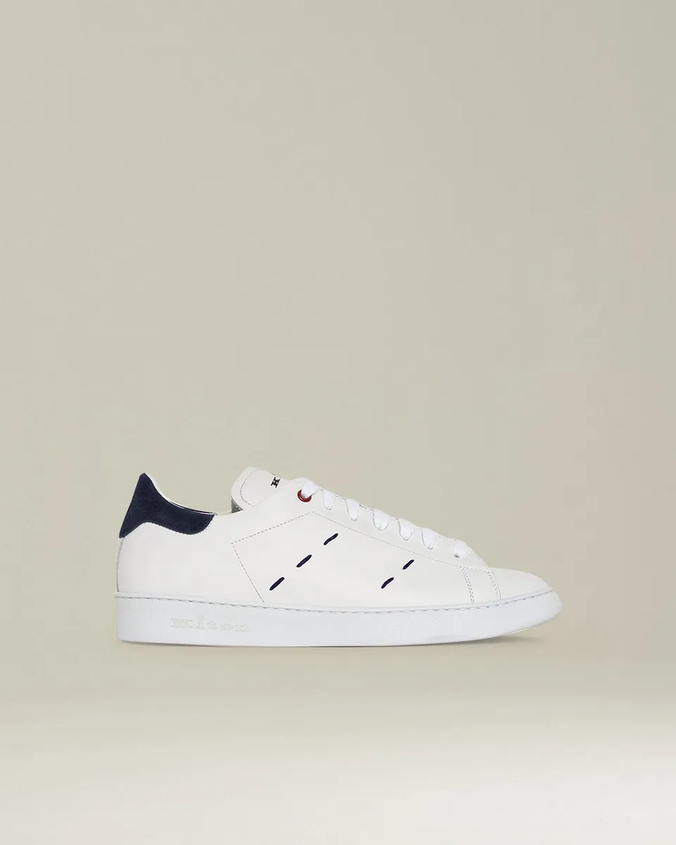 Kiton Sneakers Schuhe Kalbsleder weiß Gr. 43