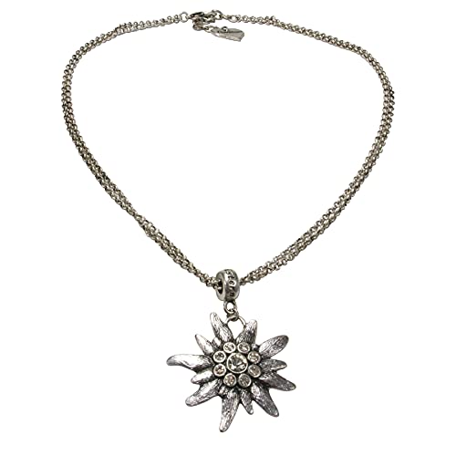 Alpenflüstern DAHEIM Trachtenkette Strass-Edelweiß Dirndlkette