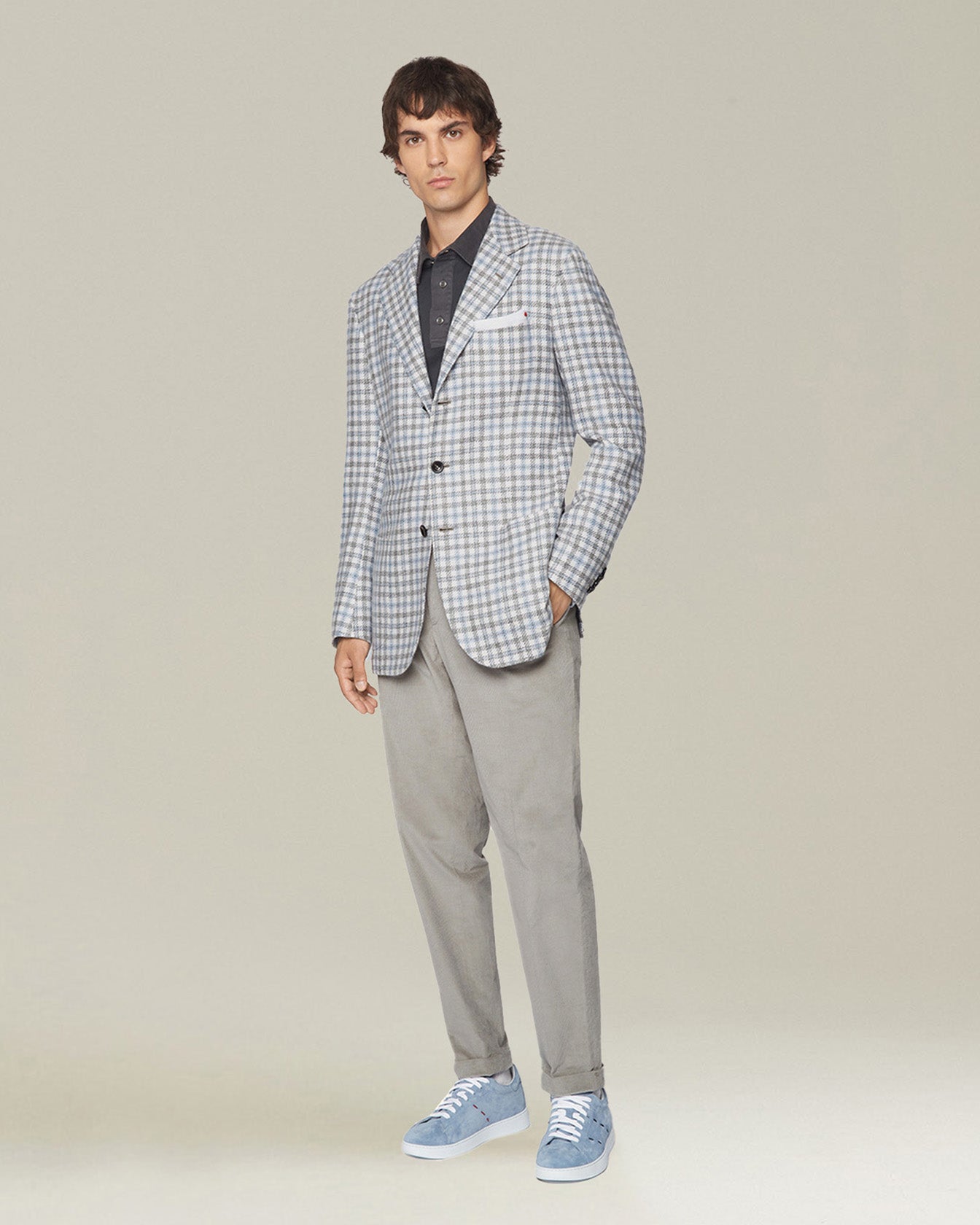 Kiton Pantalone Comfort Hose Baumwolle Wolle Kordel