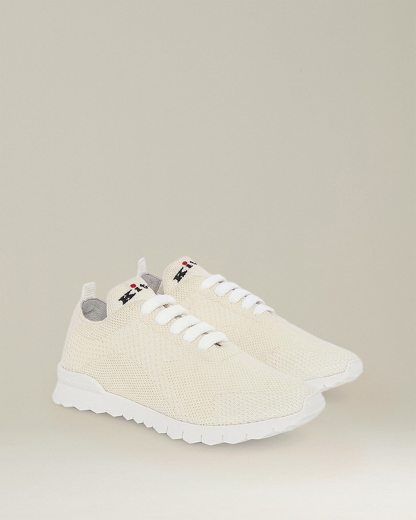 Kiton Fit Cashmere Sneaker Cremeweiss Kaschmir