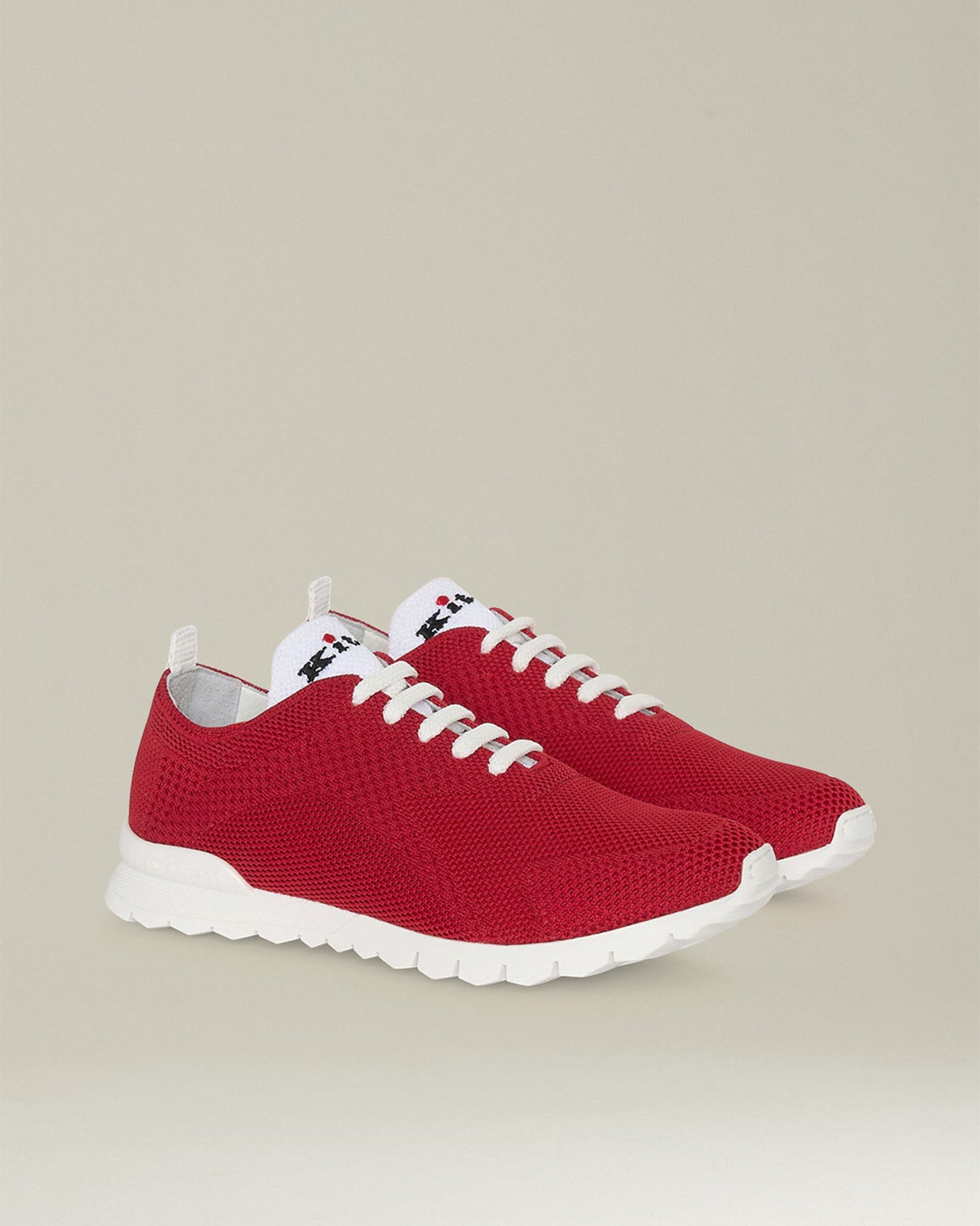 Kiton Shoes Fits-Sneakers Cotton Sneaker Baumwollstrick weiß