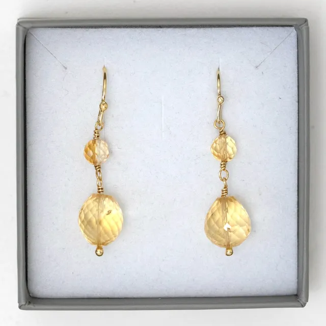 Juvelan Sample Sale Ohrringe Gold mit Citrin