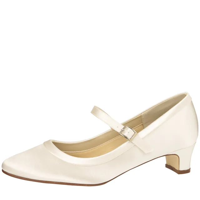 Rainbow Club Timeless Larissa Pumps Satin weiß Blockabsatz