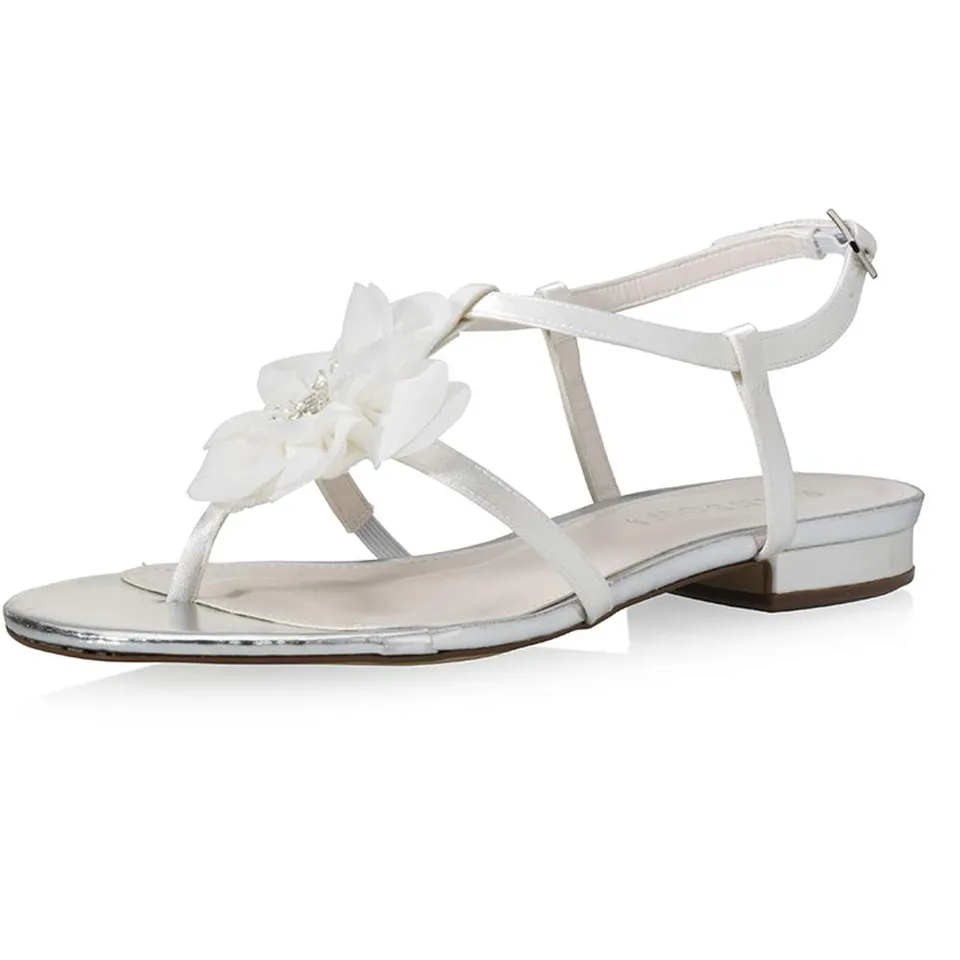 Rainbow Club Embellished Nila Riemchen Sandale Ivory 39 Flach