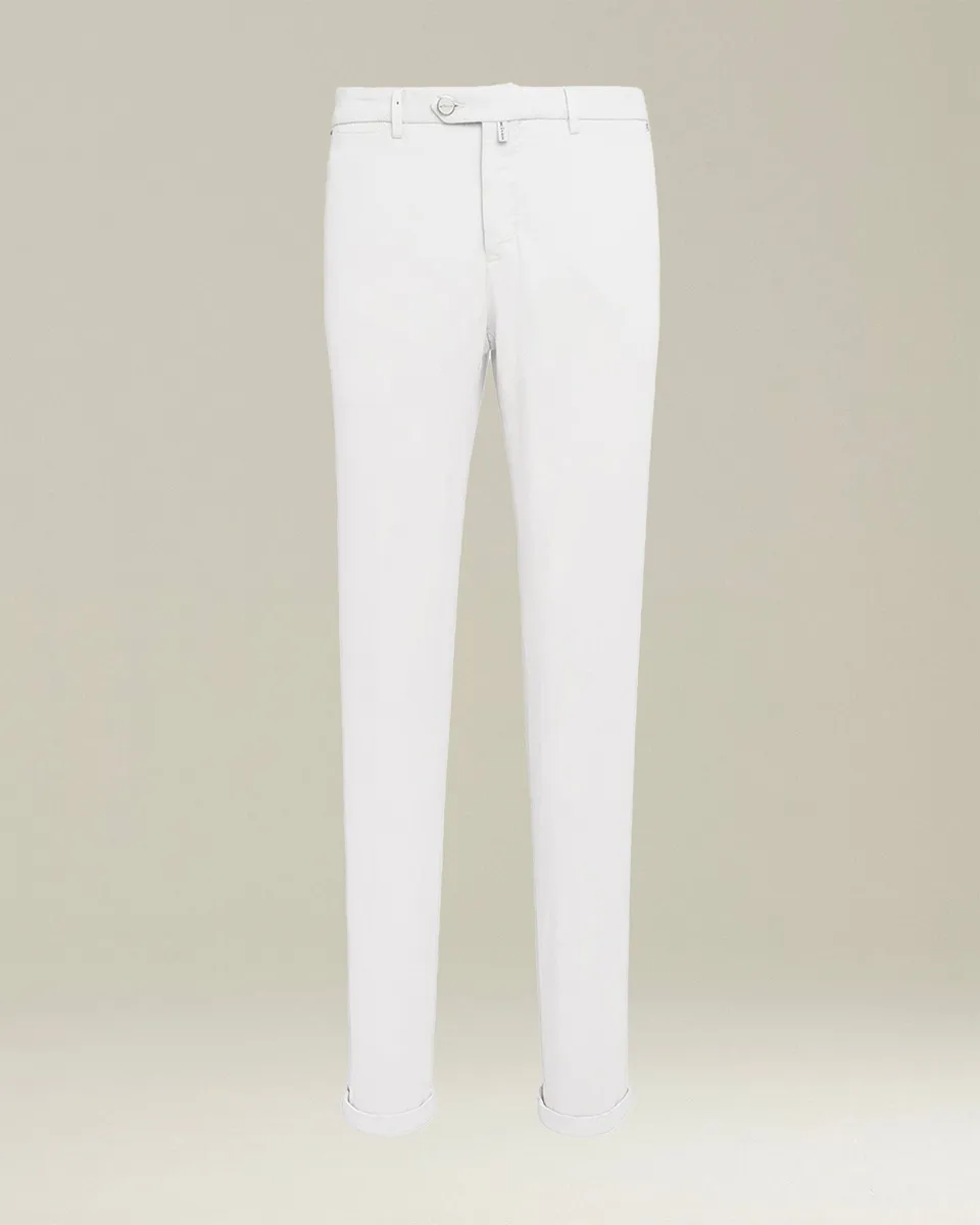 Kiton Trousers Cotton Weiße Slim Hose Baumwolle Herren