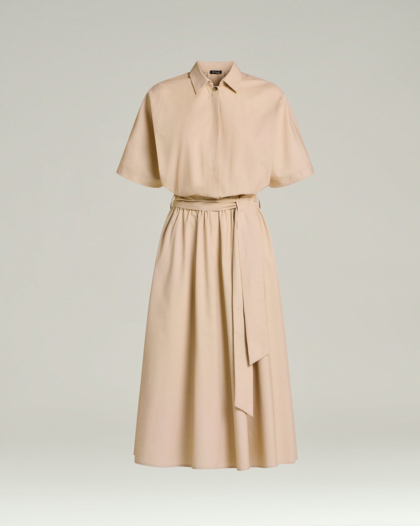 Kiton Dresses Belted Orange Kleid Gr.40 Nylon Seide Midi