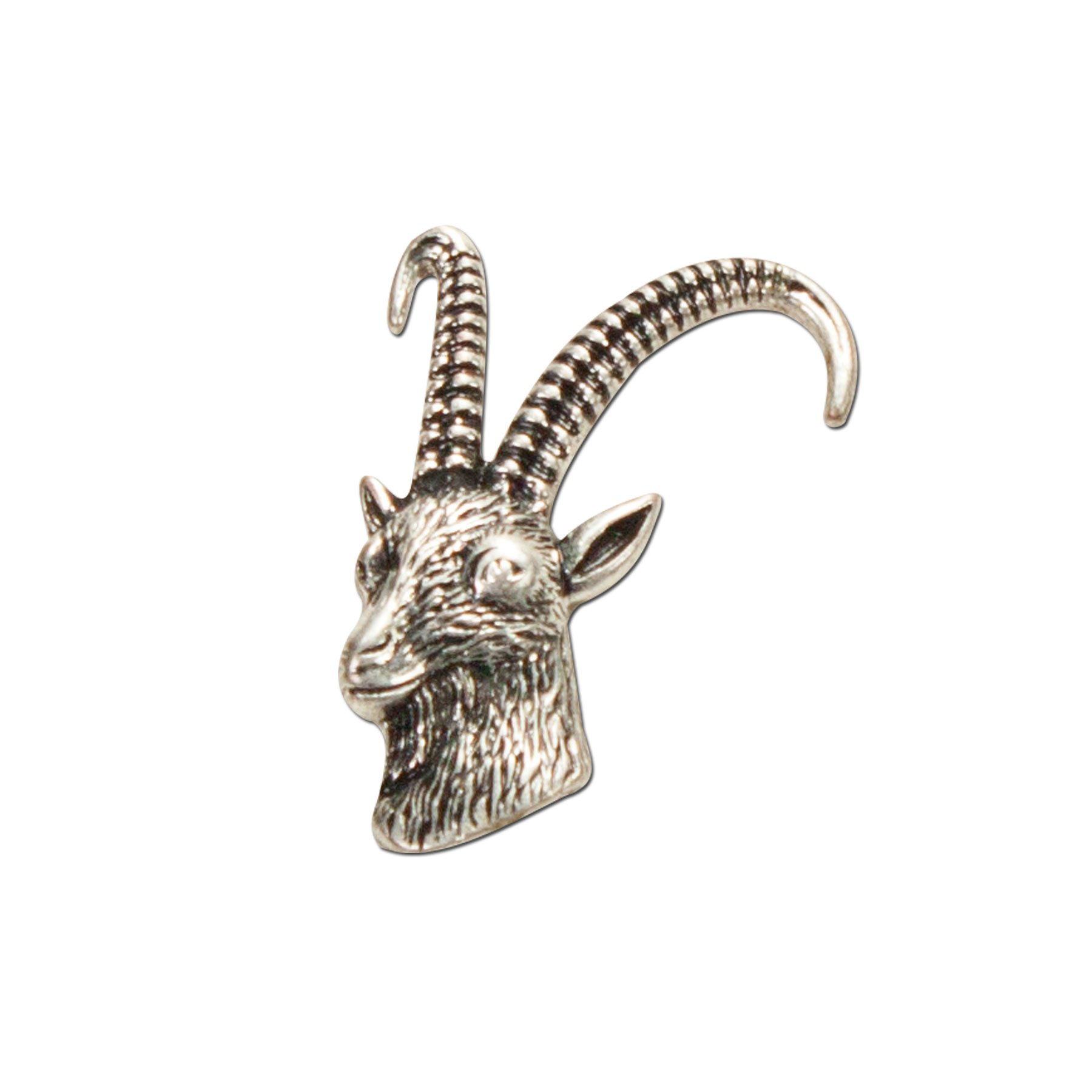 Alpenflüstern DAHEIM Gamsbock Ansteck-Pins 2er-Set silber