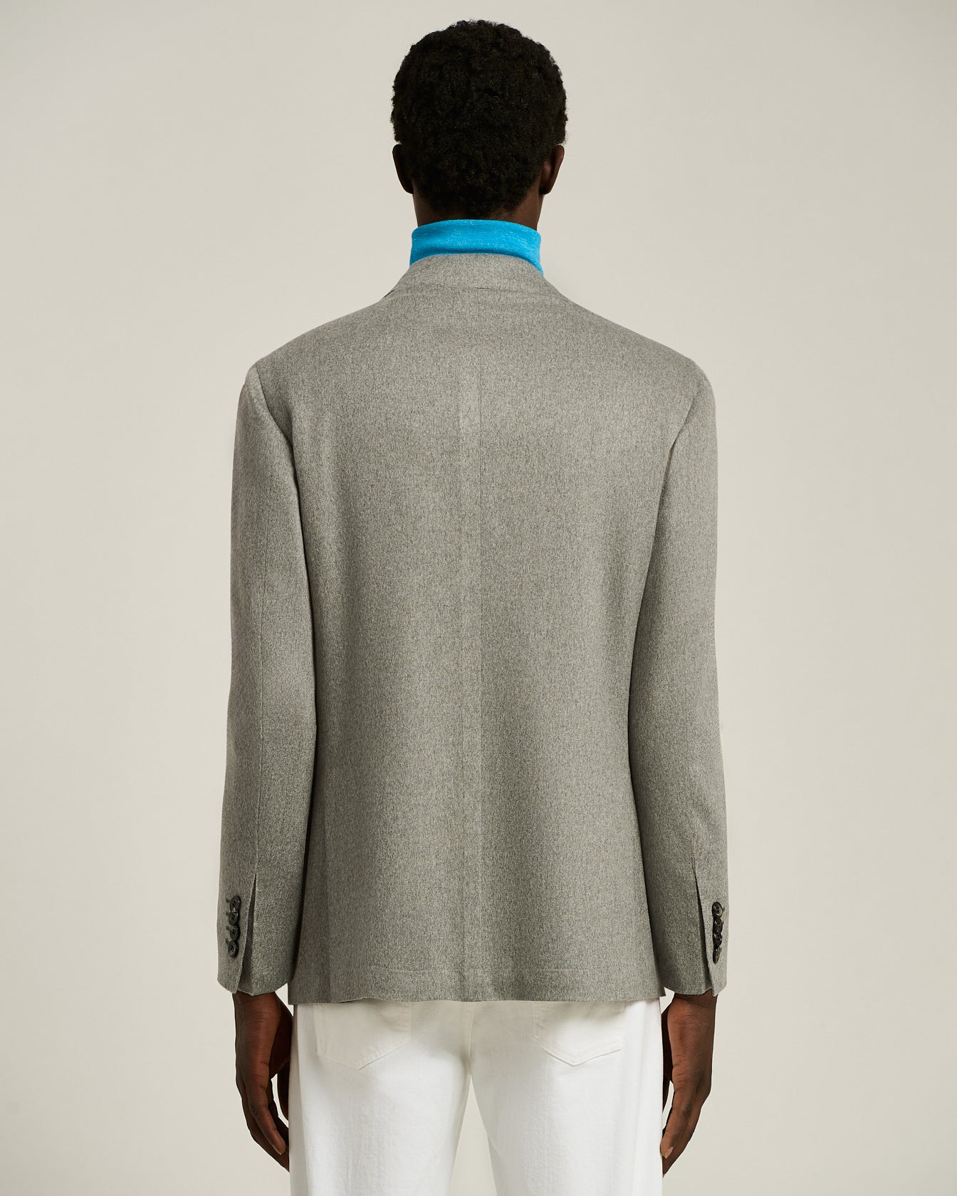 Kiton Blazer Kaschmir Vikunja hellgrau Gr.50 Sakko