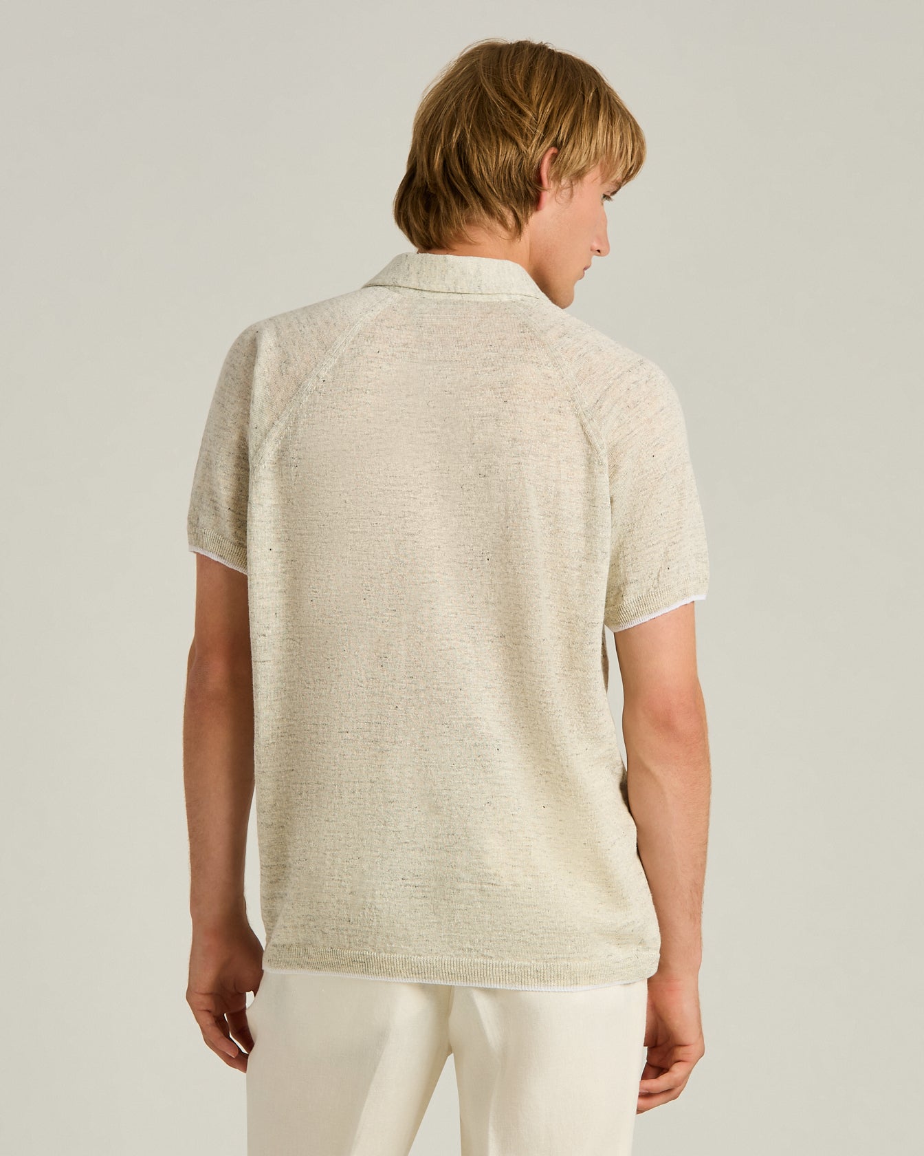 Kiton Shirt Kurzarmhemd Leinen Grau Pure Linen