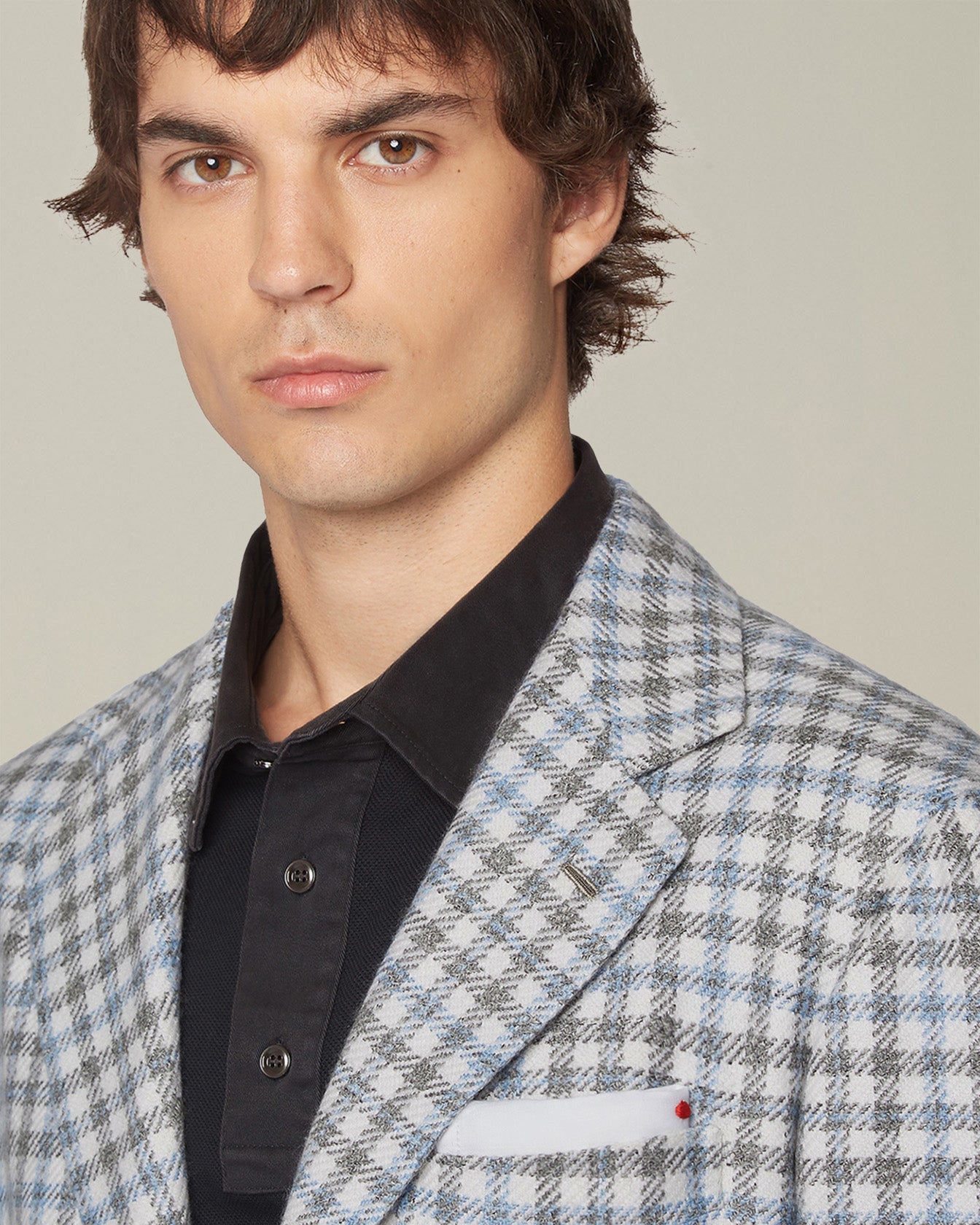 Kiton Blazer Quadri Kaschmir Blend Kariert Sakko