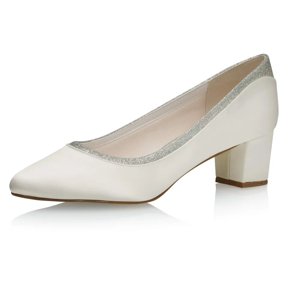 Rainbow Club Timeless Preslie Ivory Brautschuhe 5 cm Blockabsatz