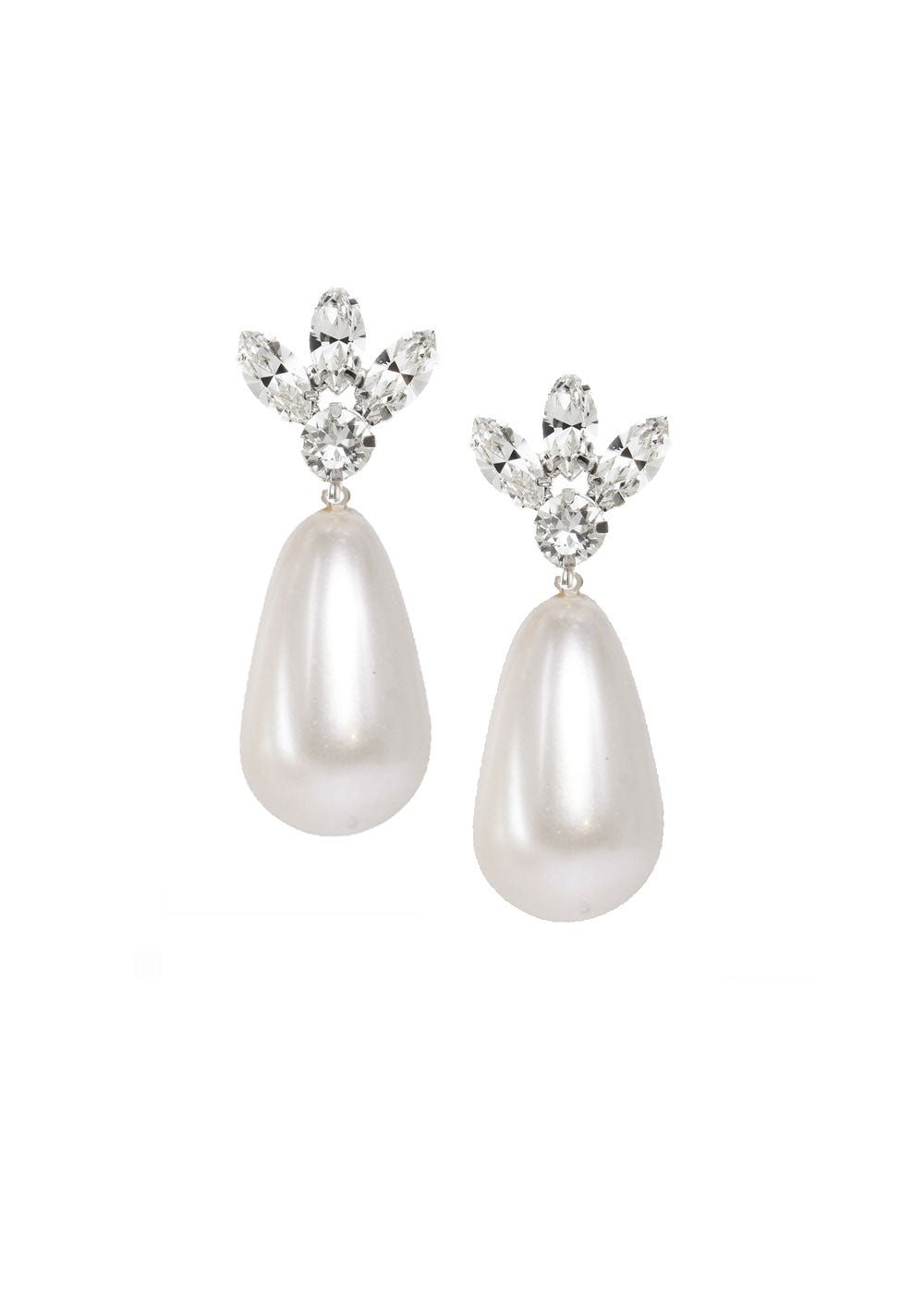 Elizabeth Bower Downton Bauble Perlen Ohrringe Matt Gold 40mm
