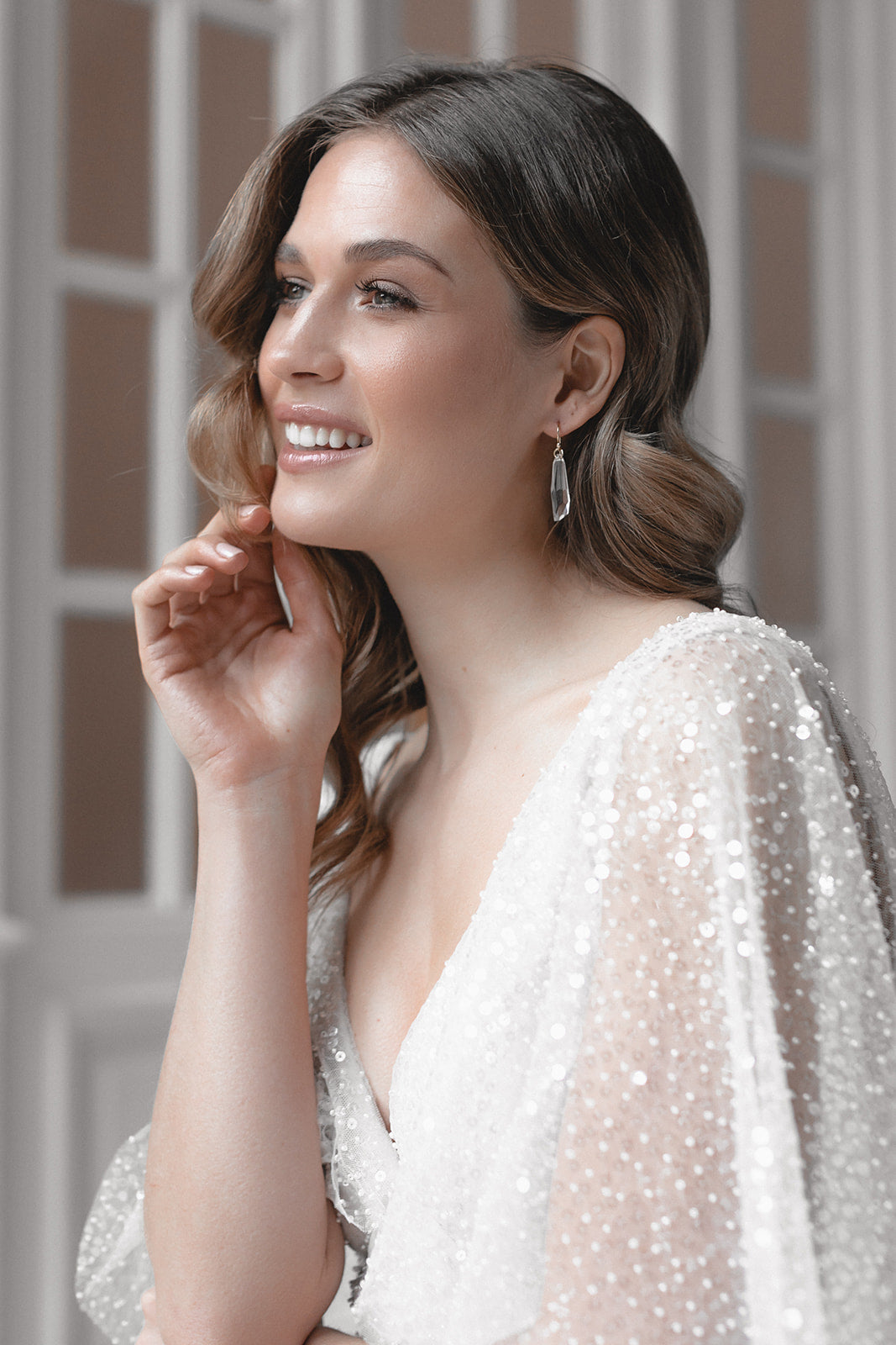 Juvelan Aphrodite Brautschmuck Ohrringe Kristall Silber