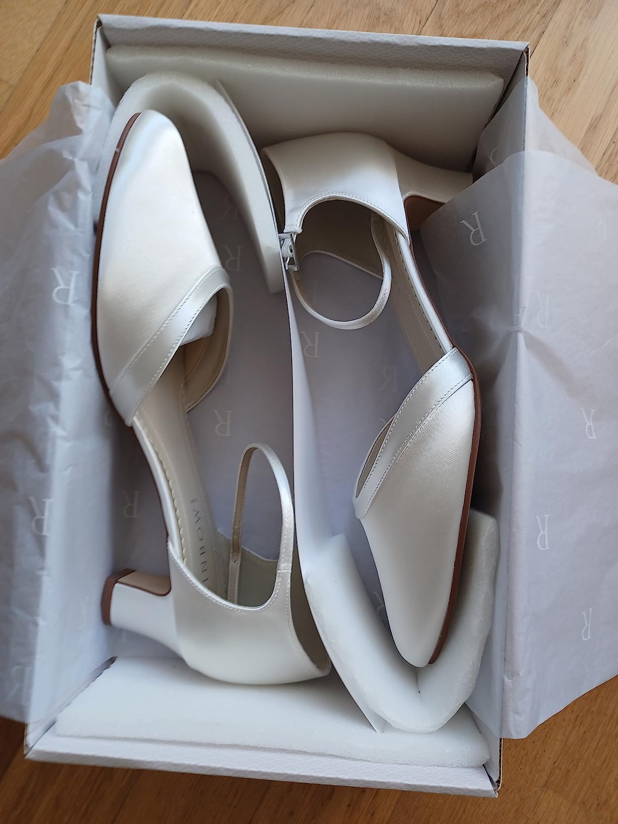 Rainbow Club Anika Pumps Brautschuhe Ivory Satin 5 cm