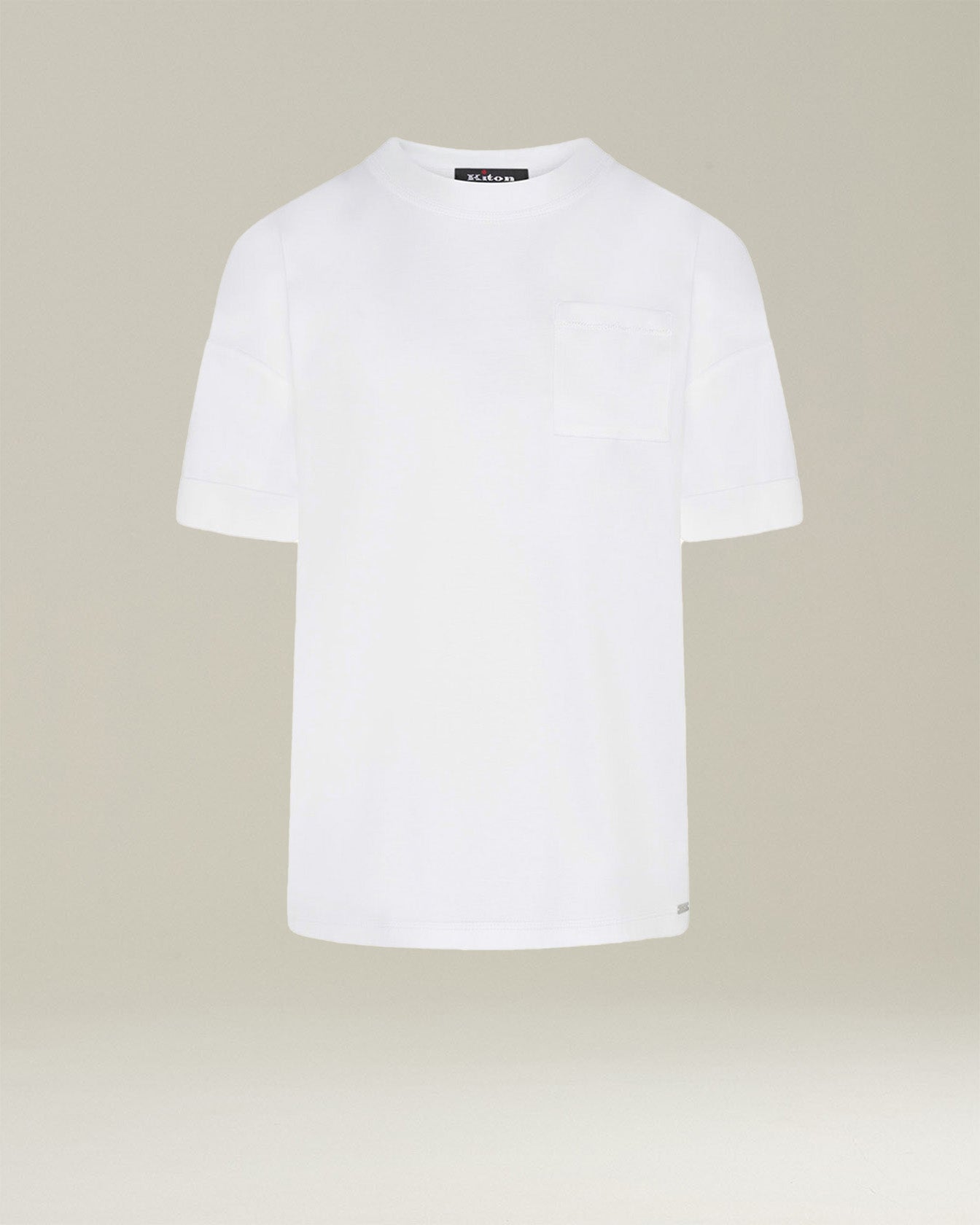 Kiton Shirts Camicia Cotone T-Shirt Weiß Baumwolle