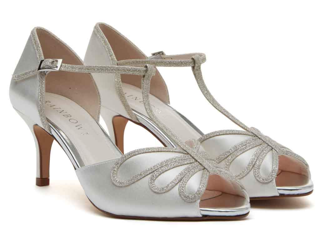 Rainbow Club Essentials Harlow Pumpe Ivory-Satin Schmetterling