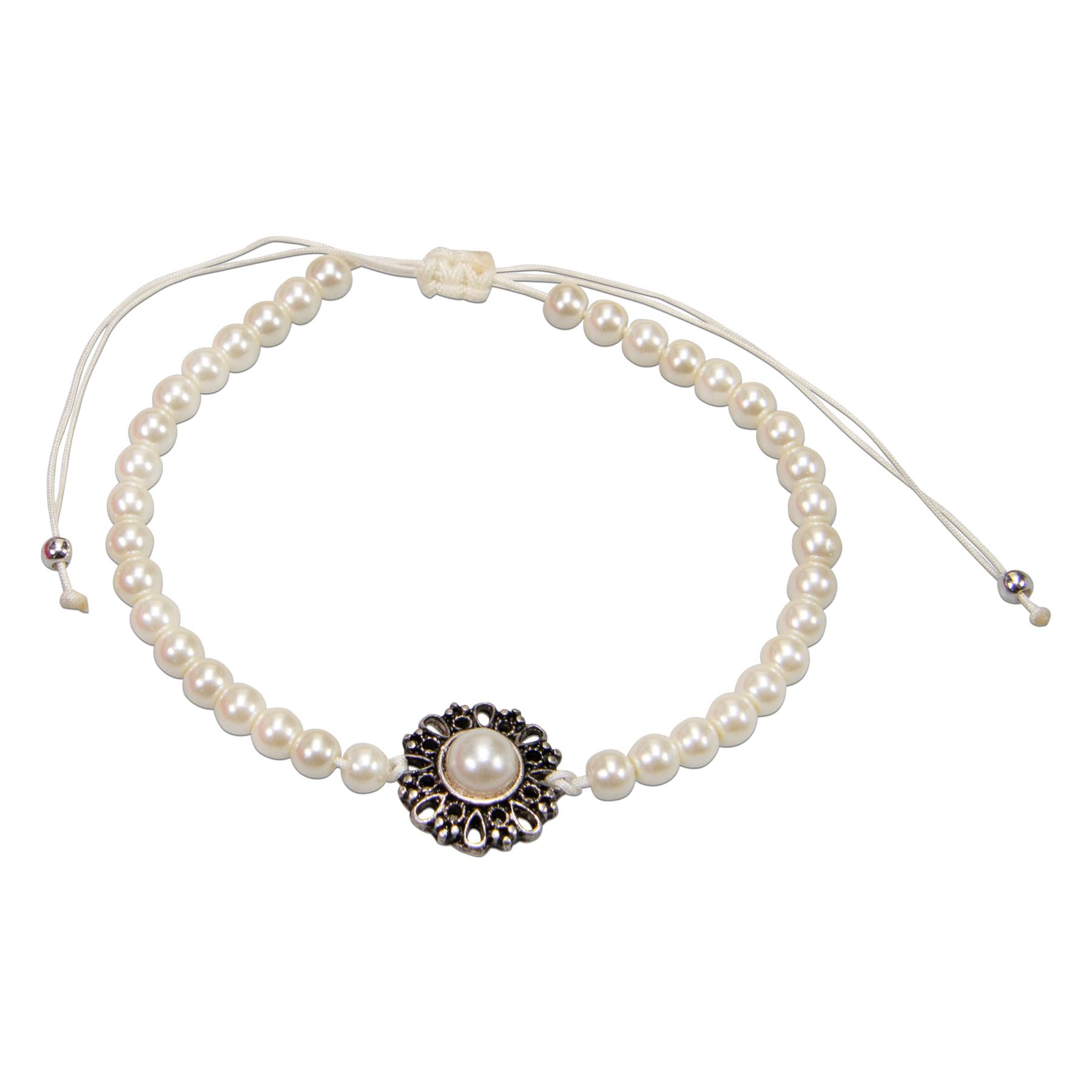 Alpenflüstern DAHEIM DAB087 Perlen-Armband Helena creme-weiß