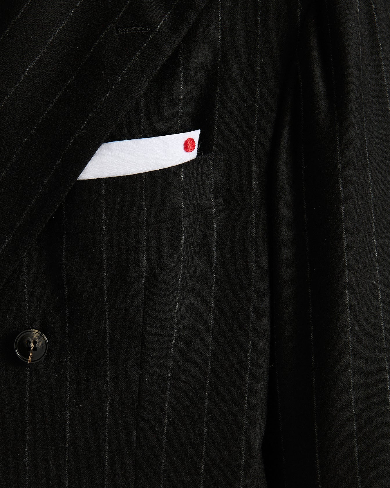 Kiton Anzug Wolle Kaschmir grau Nadelstreifen Gr 52