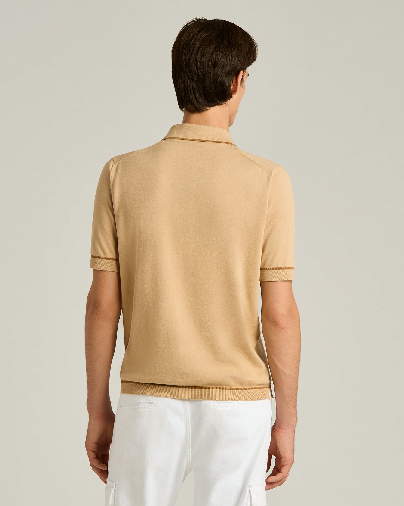 Kiton Polo Baumwolle Kurzarm Rope Brick Größe L
