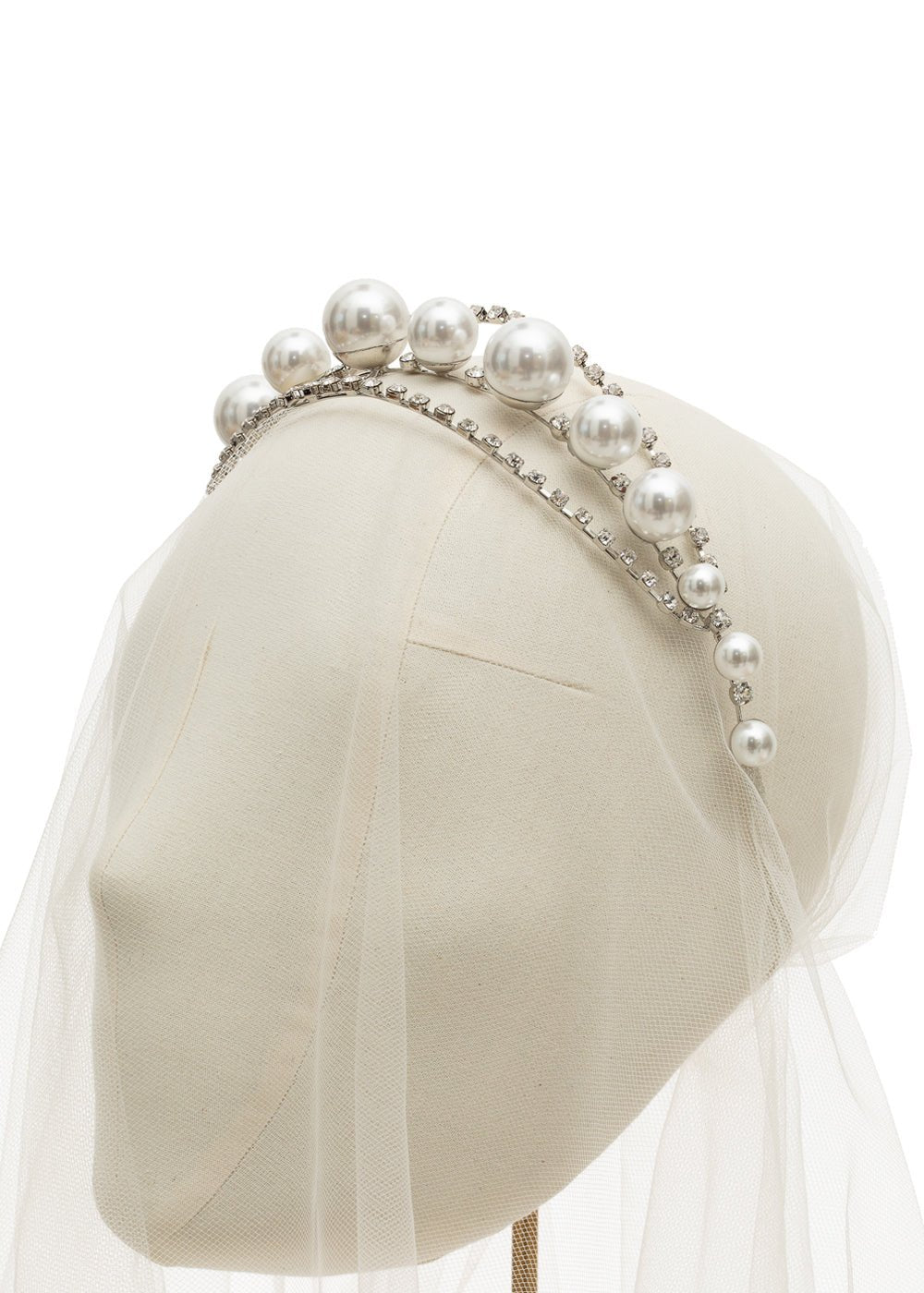 Elizabeth Bower Lustra Braut Haarband Perlen Rhodium