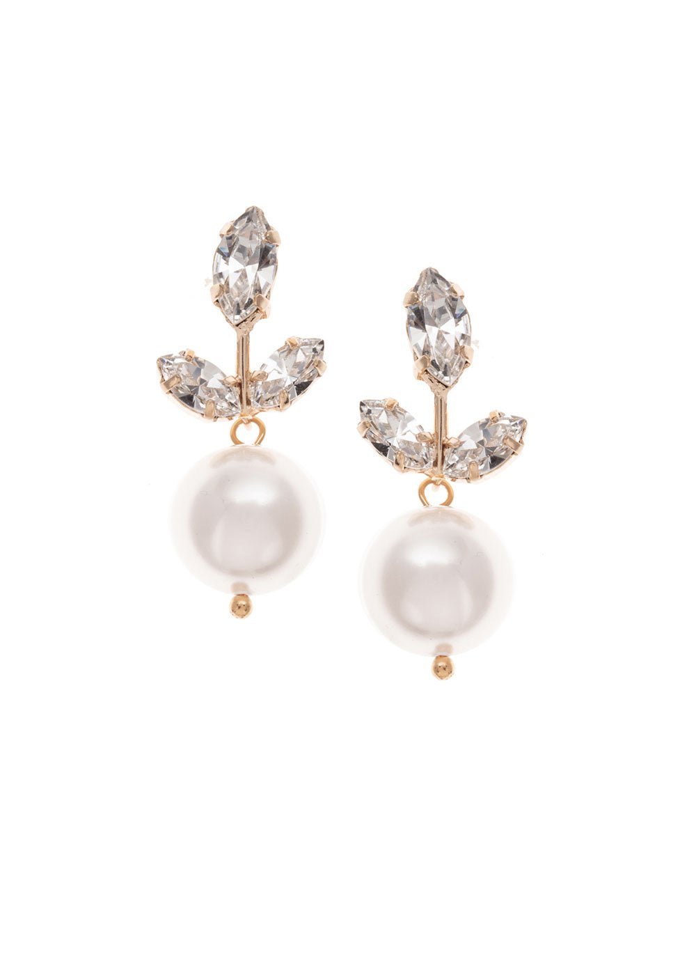 Elizabeth Bower Eden Bauble Perlen Ohrringe Rhodium