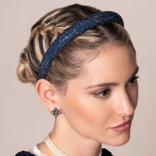 Alpenflüstern DAHEIM ADV149 Haarreif Glitzer breit blau