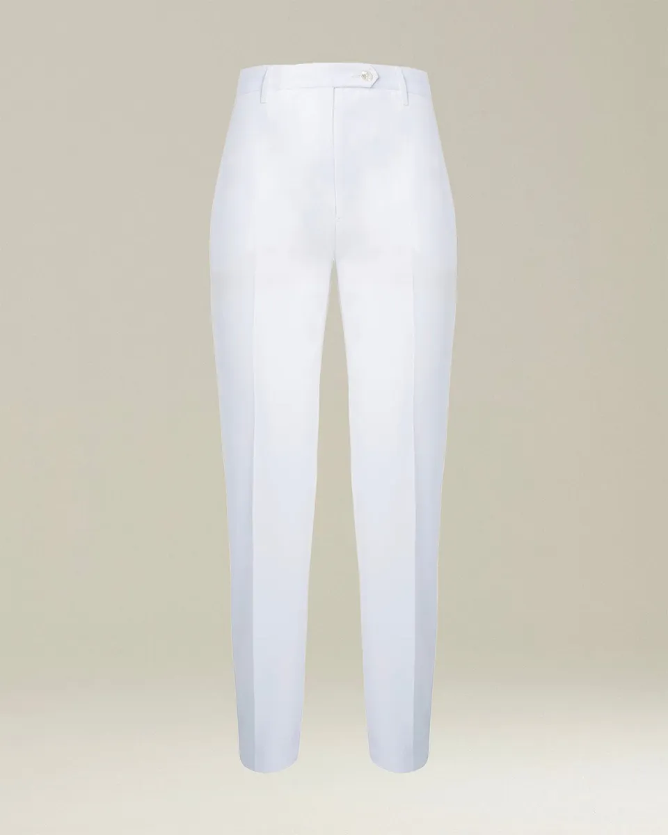 Kiton Trousers Baumwollhose Weiß Zigarettenschnitt