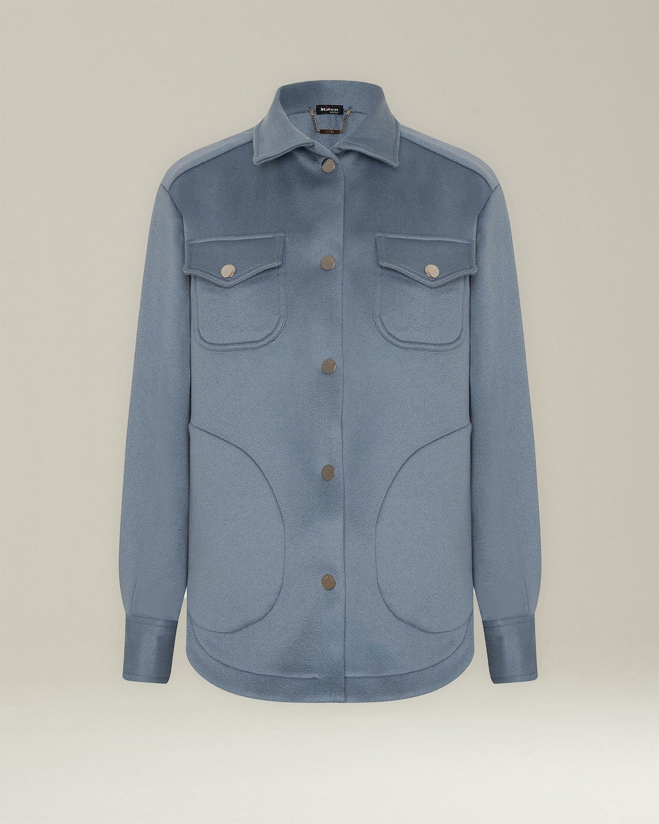 Kiton Overshirt Hemdjacke Herren Pile Kaschmir uni