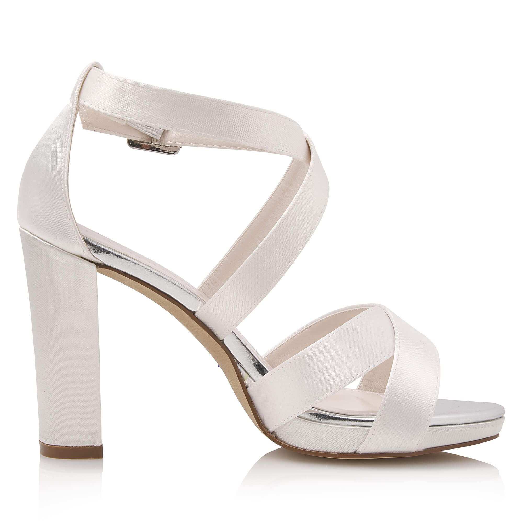 Rainbow Club Essentials Dolcetto Brautsandalette Ivory Satin 10cm