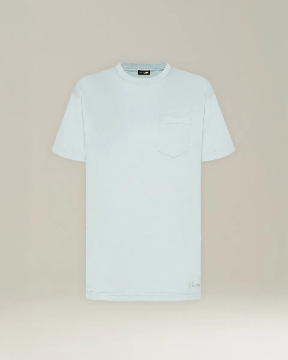 Kiton T-Shirt Seta Cotone T-Shirt Seide Baumwolle