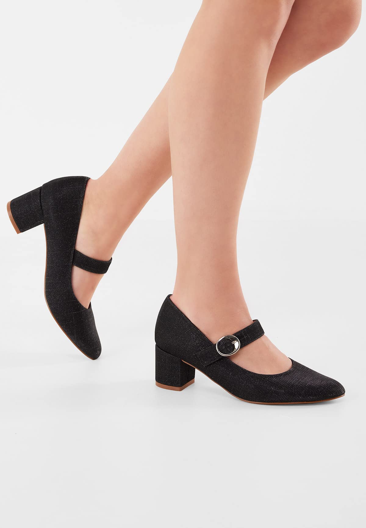 Rainbow Club Luxe Collection Annemarie Pumps Black Metallic Block