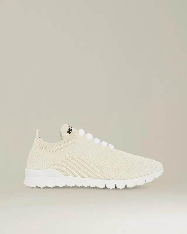 Kiton Fit Cashmere Sneaker Cremeweiss Kaschmir