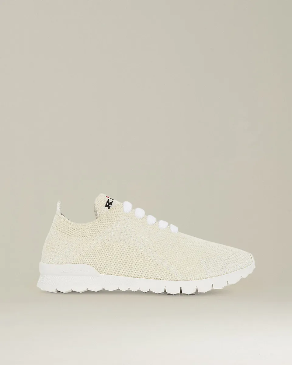 Kiton Fit Cashmere Sneaker Cremeweiss Kaschmir