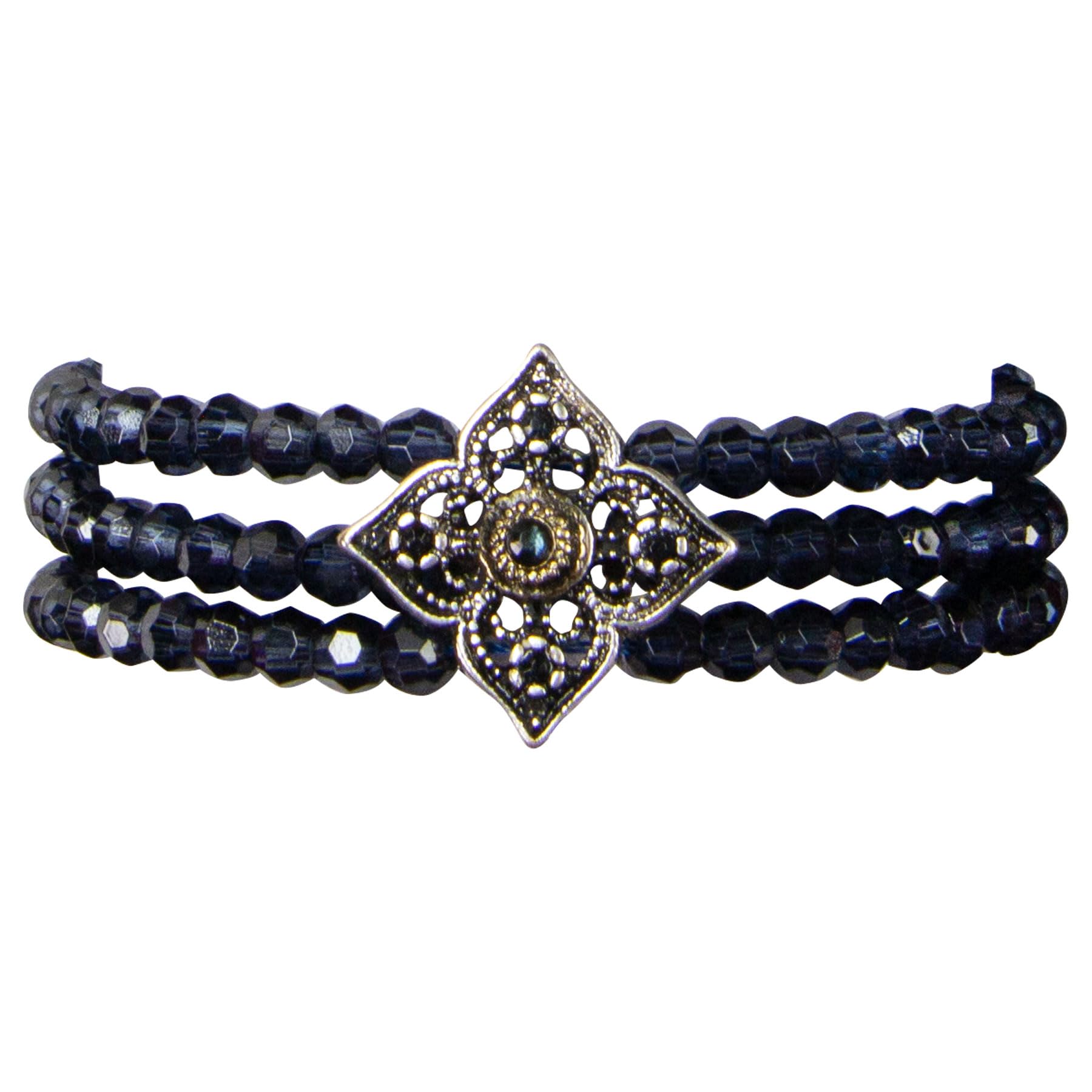 Alpenflüstern DAHEIM Louise DAB086 Perlenarmband beere 3-reihig