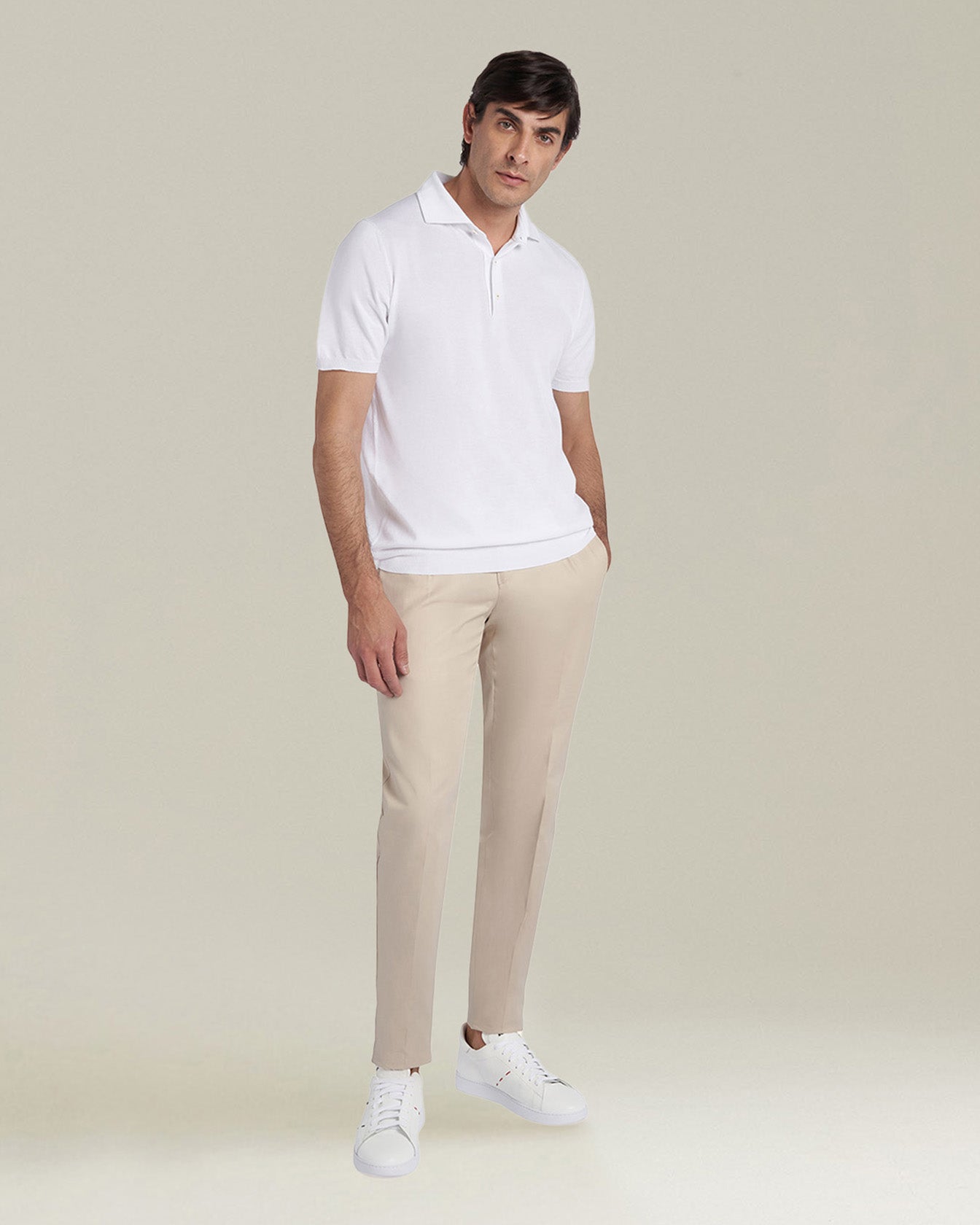 Kiton Pantaloni Cotone Hose beige Baumwolle Gr.50